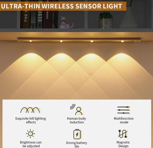 Smart LED PIR Motion Sensor Cabinet Light | USB Rechargeable | Wireless